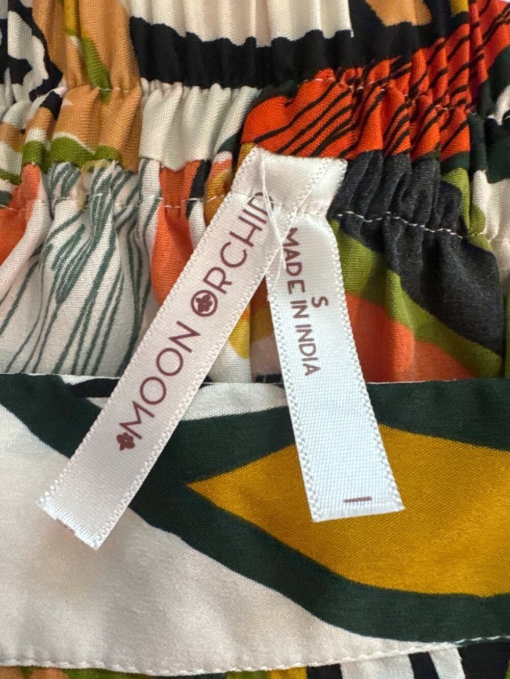 Moon Orchid Womens Pant Sz S Multicolor Palazzo Wide-Leg Botanical Cruise Resort - Picture 4 of 11